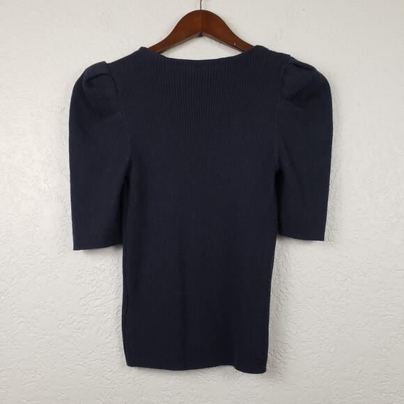 NEW! Express Knit Top Sweater Cardigan Casual Button V Neck - XS - Picture 2 of 5